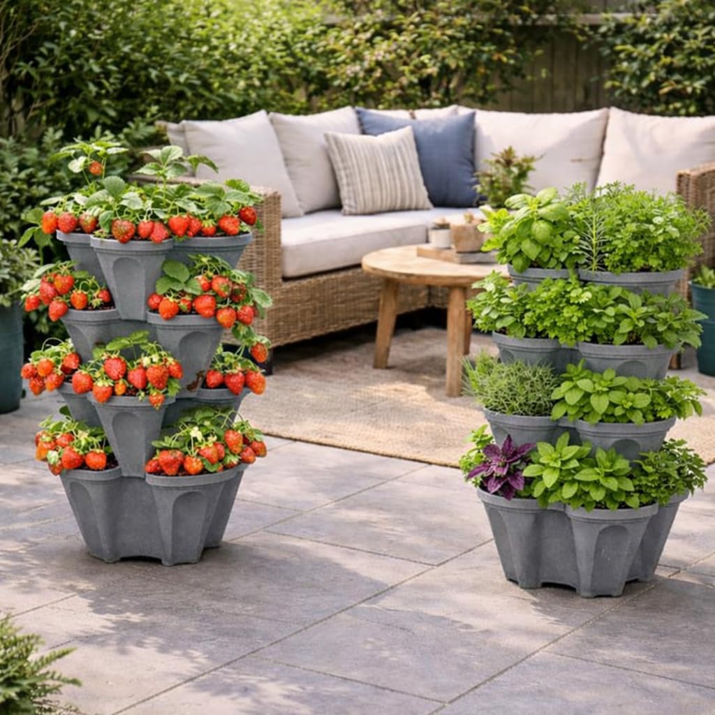 smart spring beside a hand for scale showing compact footprint and ready-to-plant convenience