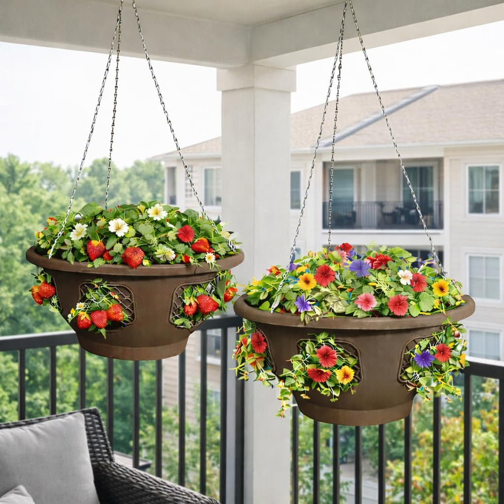 smart spring seasonal arrangement on balcony showcasing high-impact curb appeal