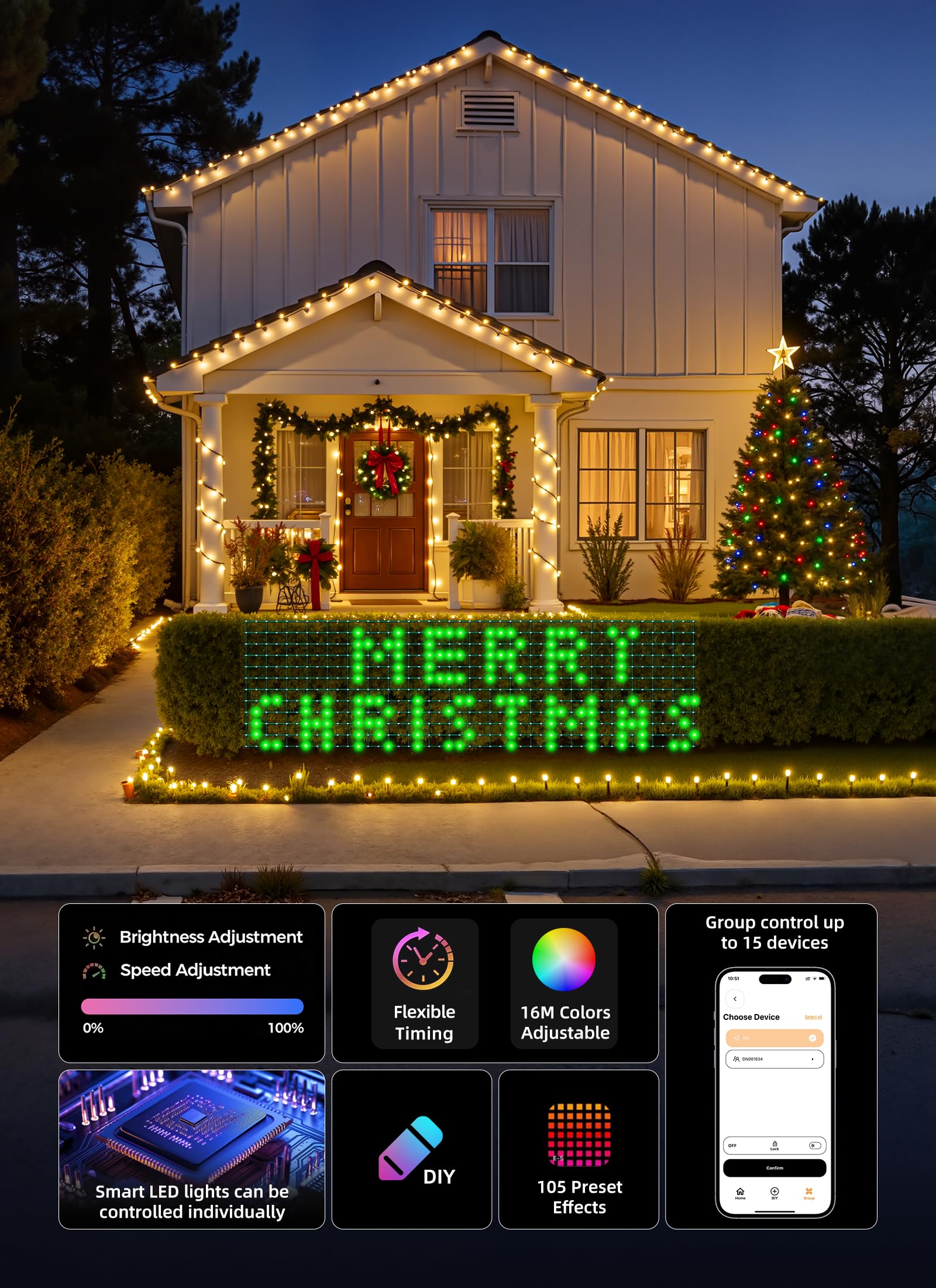 SmartDawn app control on smartphone demonstrating easy pattern selection benefit