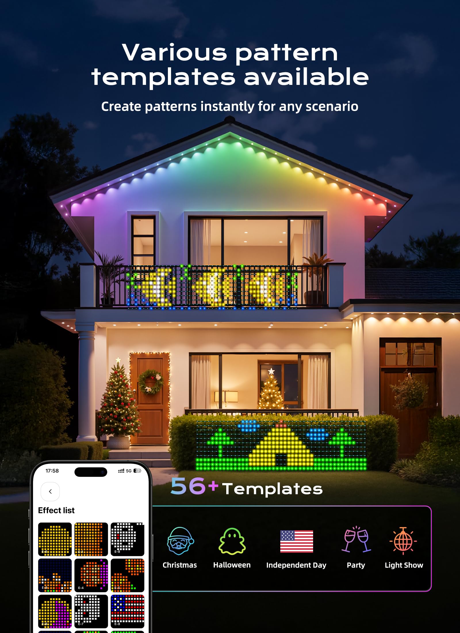 SmartDawn close-up of LED texture highlighting vibrant color and precise pixels