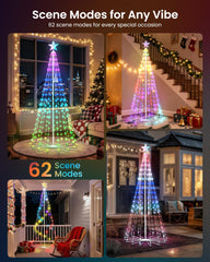 SmartDawn star topper detail showing color-change feature and glow