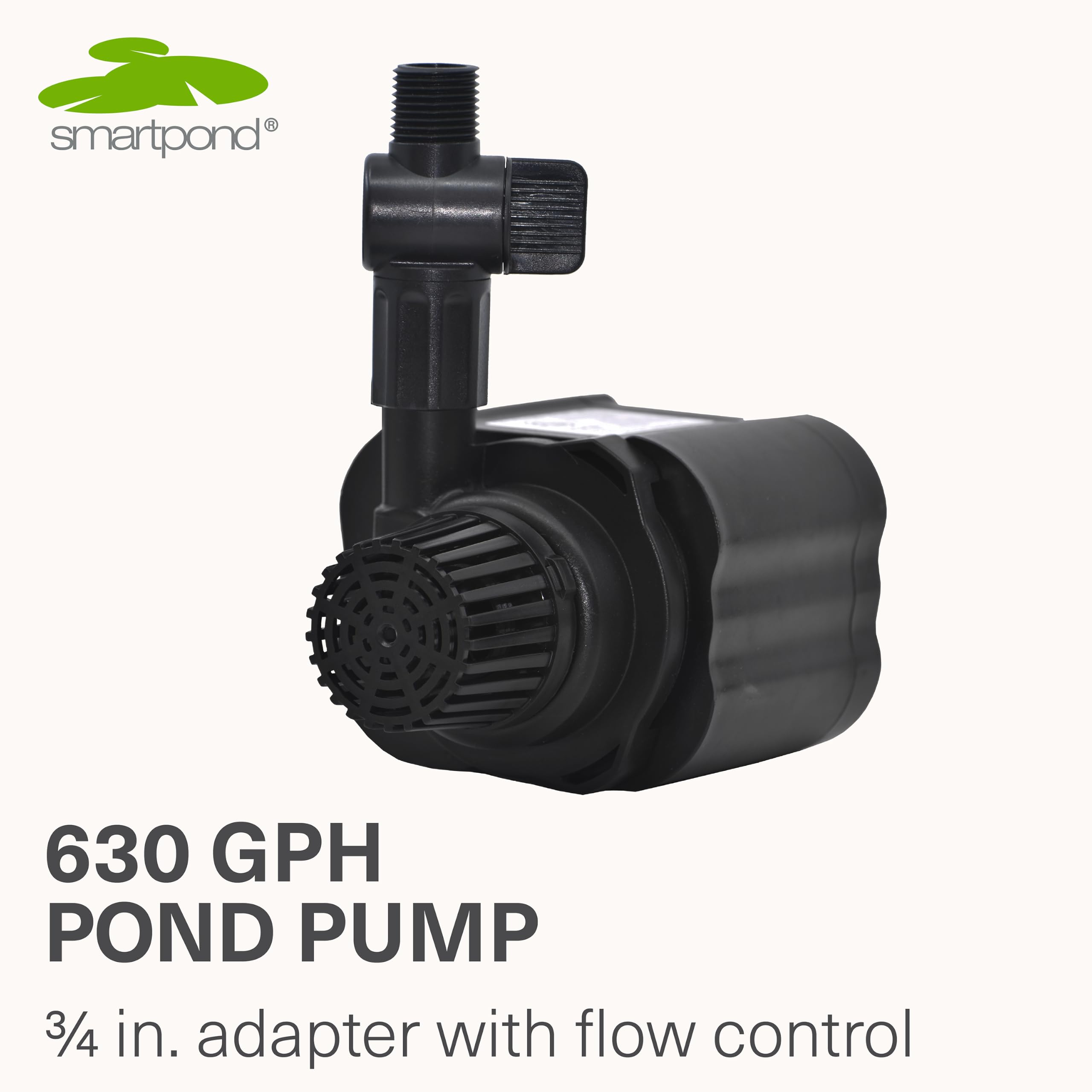 Smartpond close-up of adjustable flow dial for precise water control and convenience