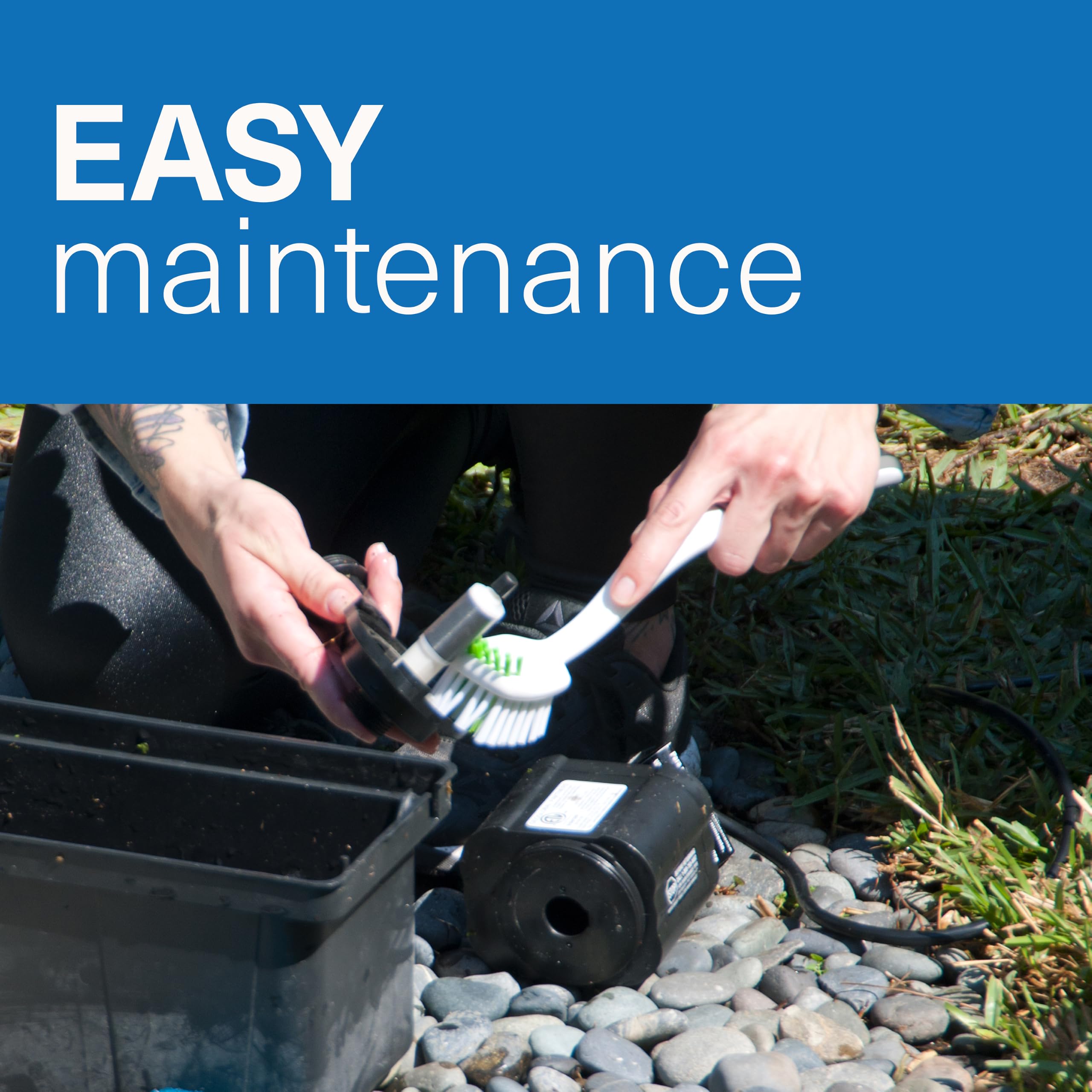Smartpond powering a backyard waterfall for enhanced garden ambiance and circulation