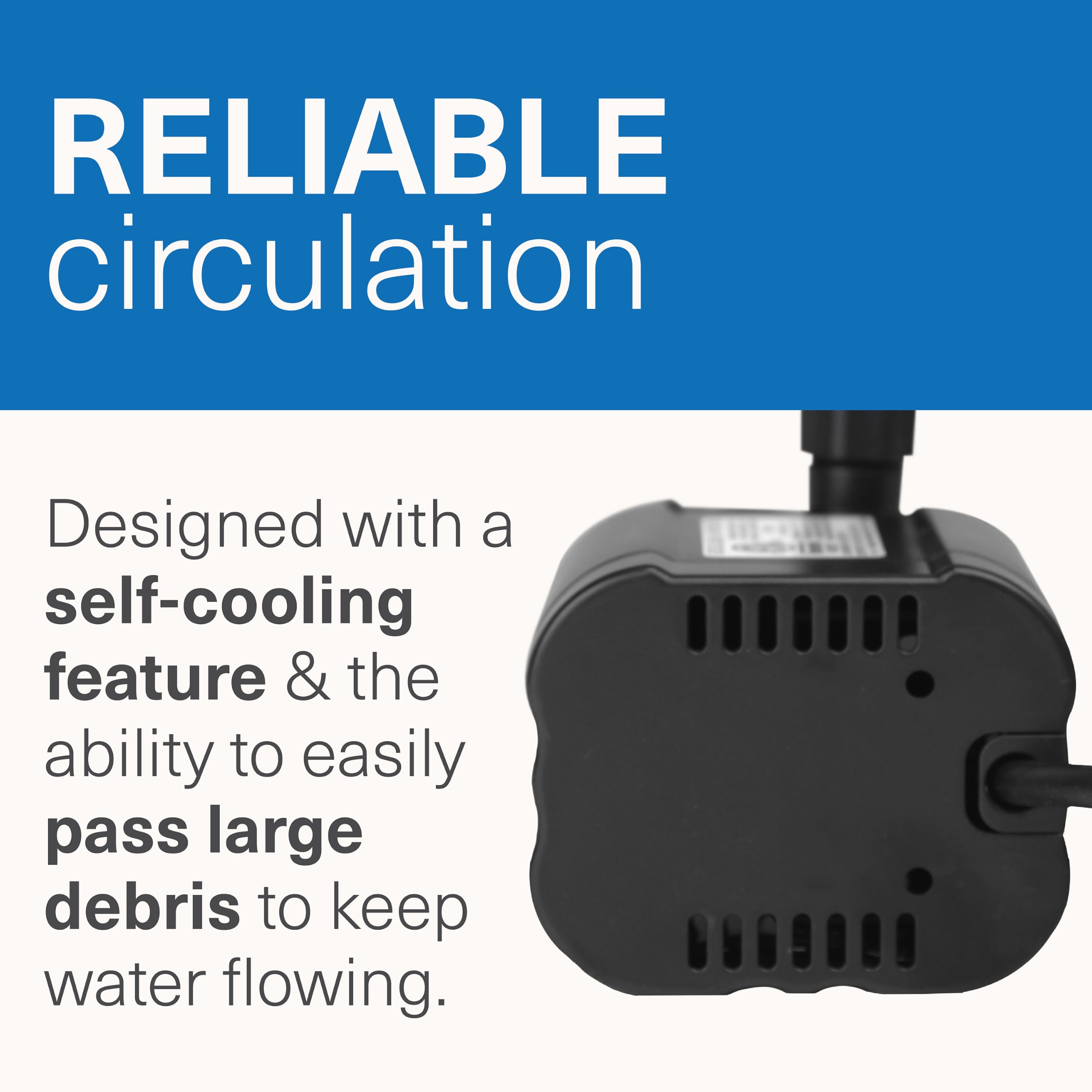 Smartpond product label with specs and warranty for buyer confidence and clarity