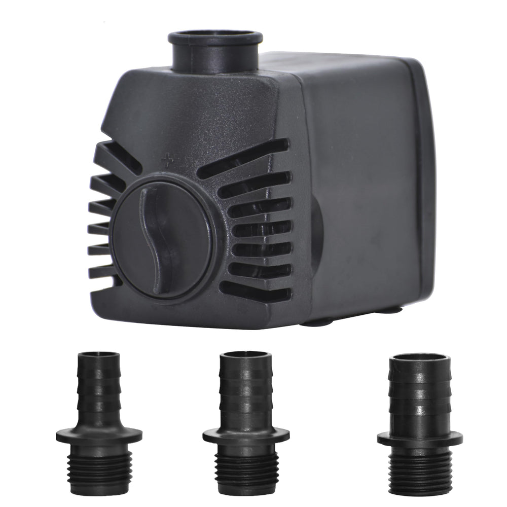 Smartpond pump front view showing compact design and durable housing benefit