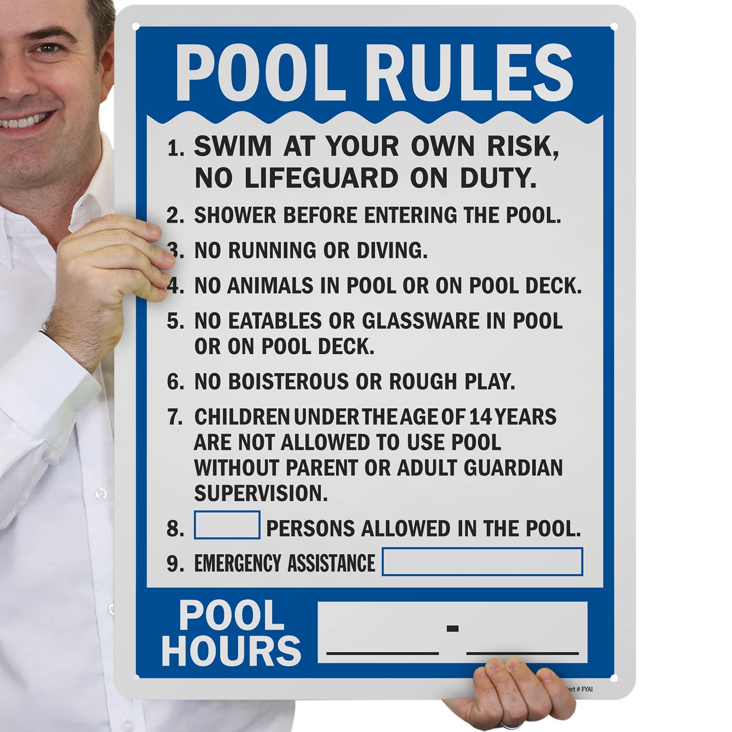 SmartSign close-up of thick 80 mil aluminum edge showing rigidity and rustproof construction benefits