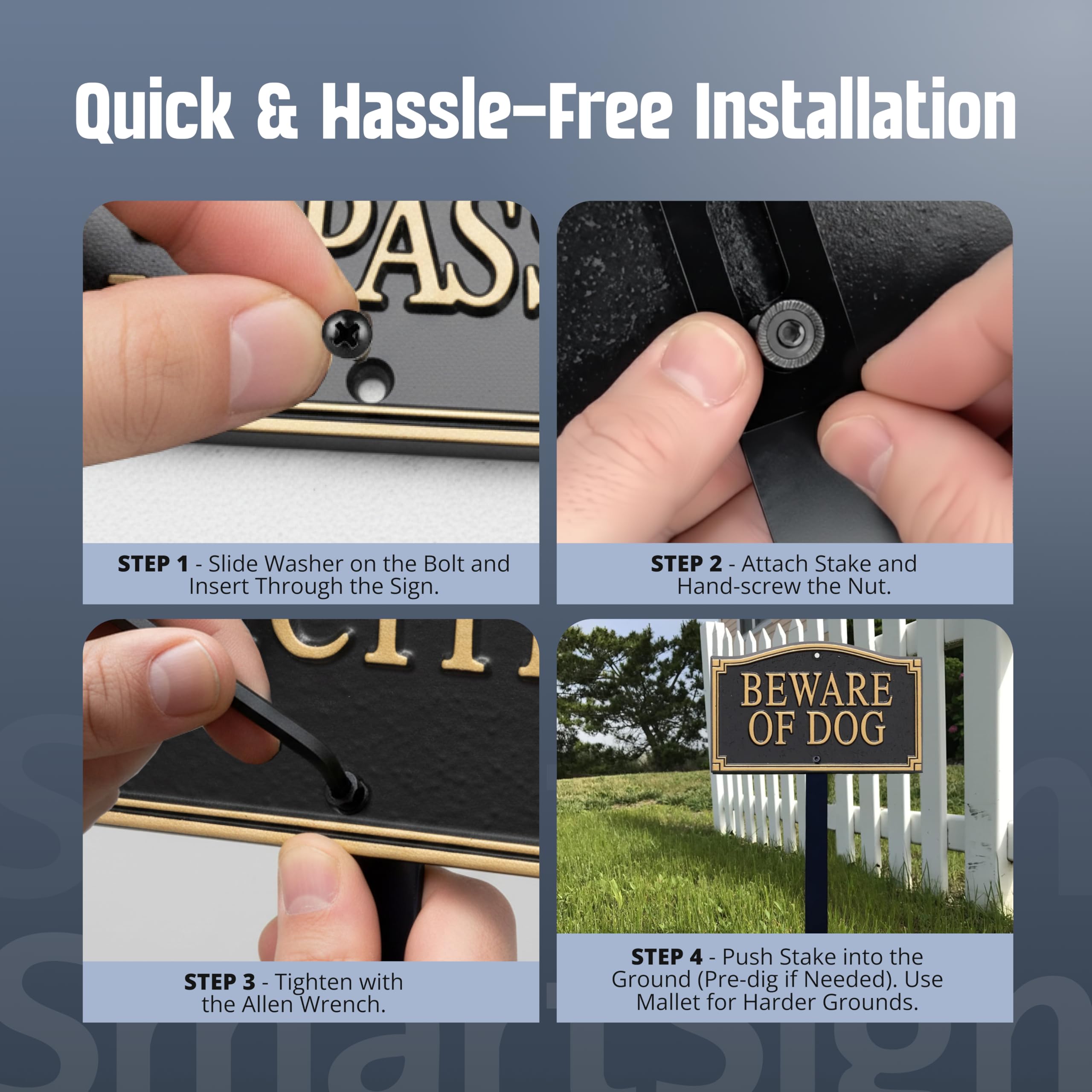 SmartSign Alumi-Shield finish label close-up benefit: UV protection and fading resistance