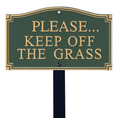 SmartSign front view of plaque showing bold lettering and visibility