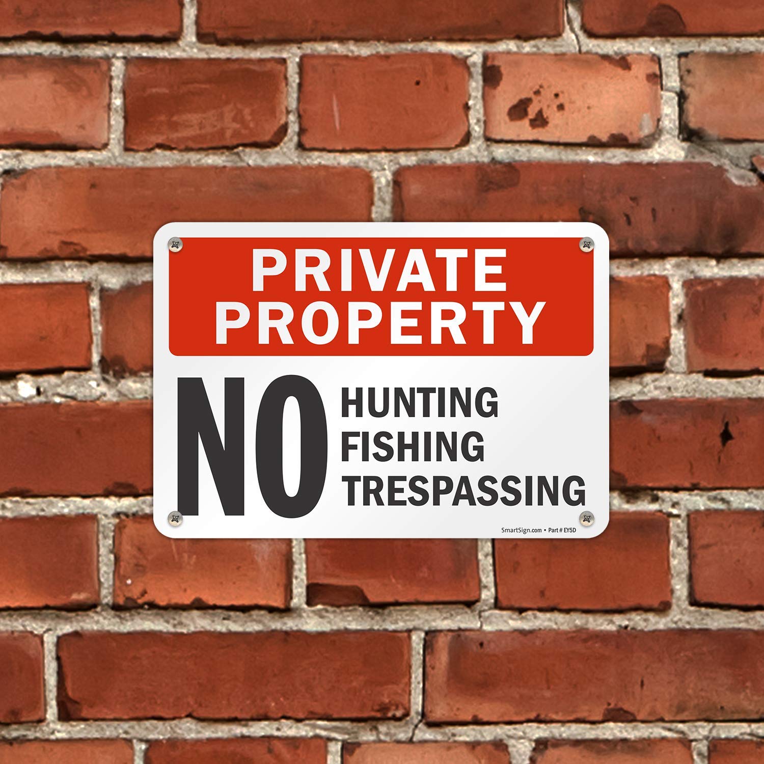 SmartSign mounted on fence demonstrating visibility and boundary protection