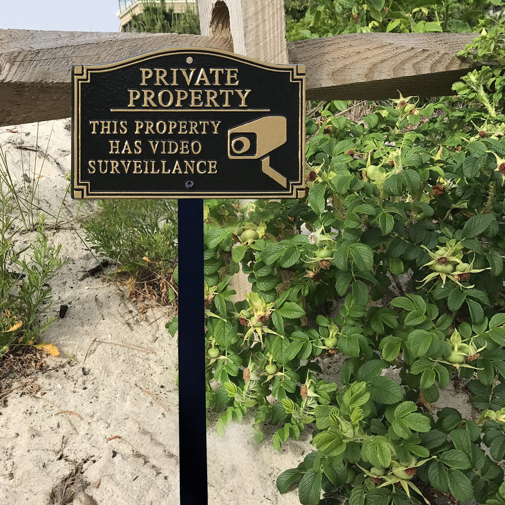 SmartSign plaque placed in front yard enhancing property communication