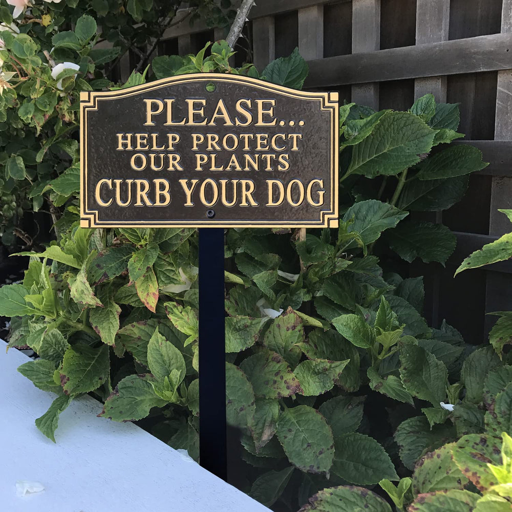 SmartSign plaque mounted on a fence using predrilled holes and included hardware for easy installation