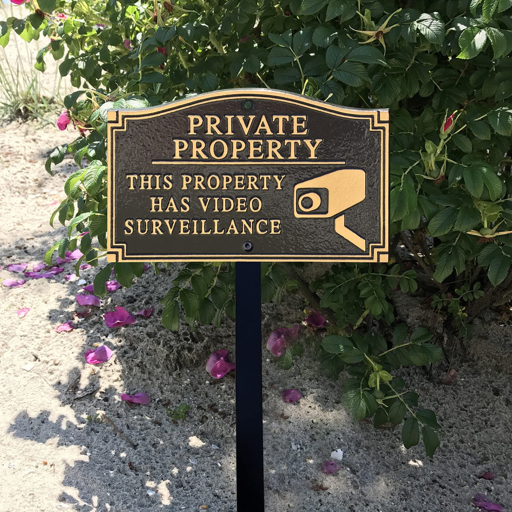 SmartSign plaque at dusk illustrating visibility and deterrent benefit