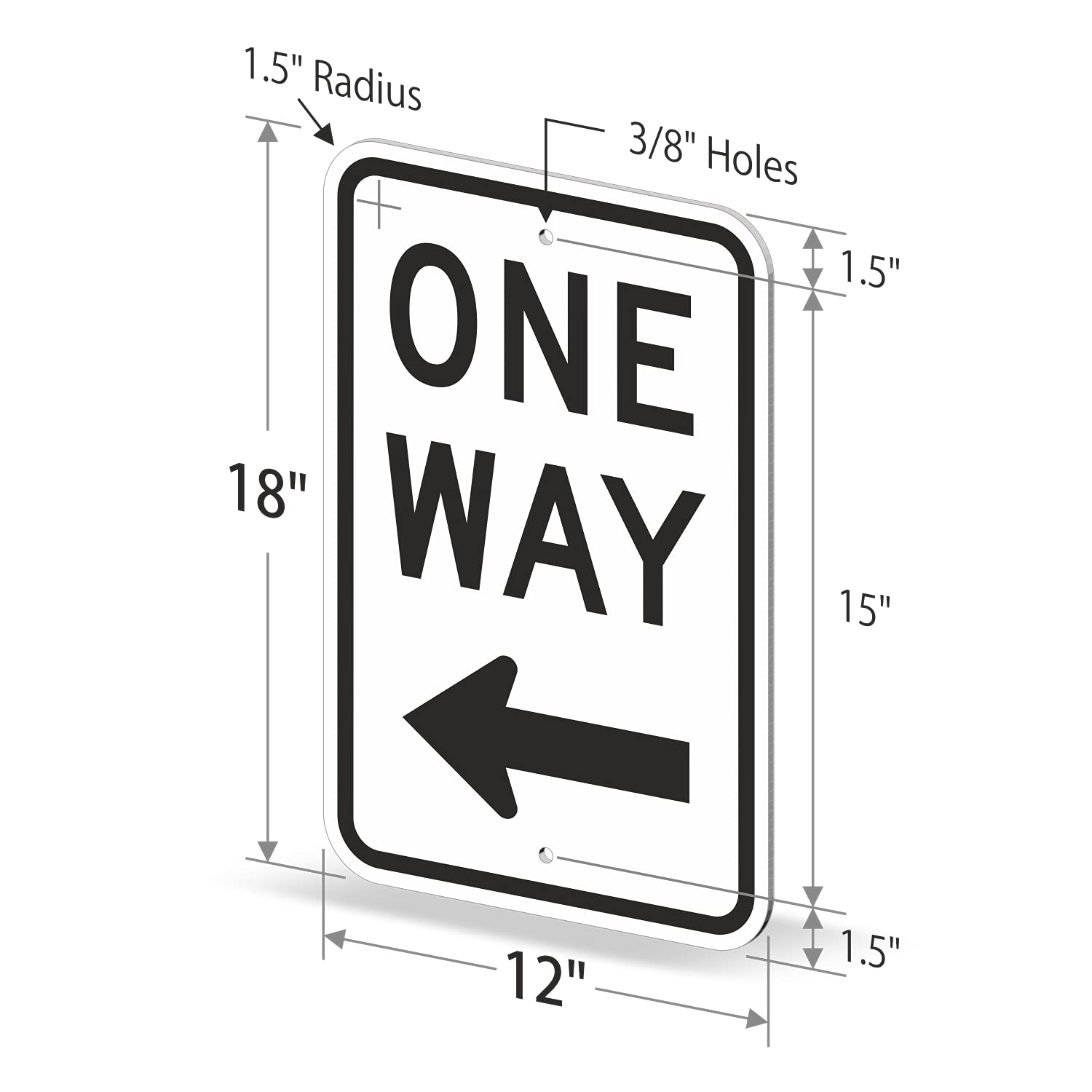 SmartSign detail of pre-punched mounting holes for fast secure installation