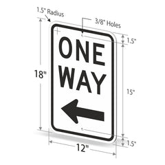 SmartSign detail of pre-punched mounting holes for fast secure installation