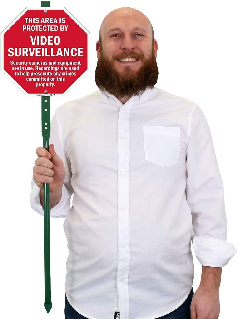 SmartSign packaged kit with sign and stake ready for easy installation