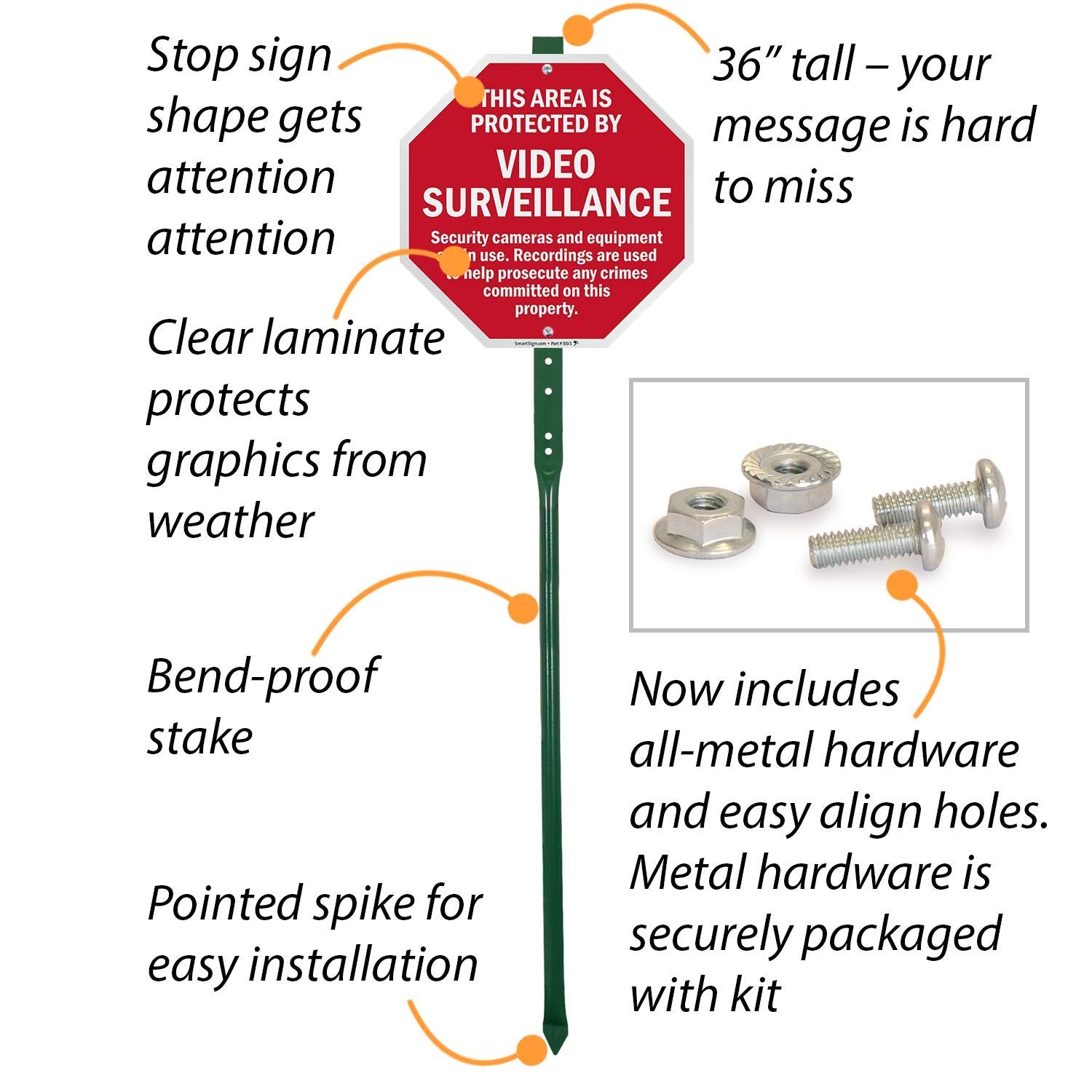 SmartSign edge showing 40-mil aluminum thickness for durability and longevity