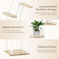 SMFANLIN plant stand placed in living room corner maximizing vertical space and sunlight exposure