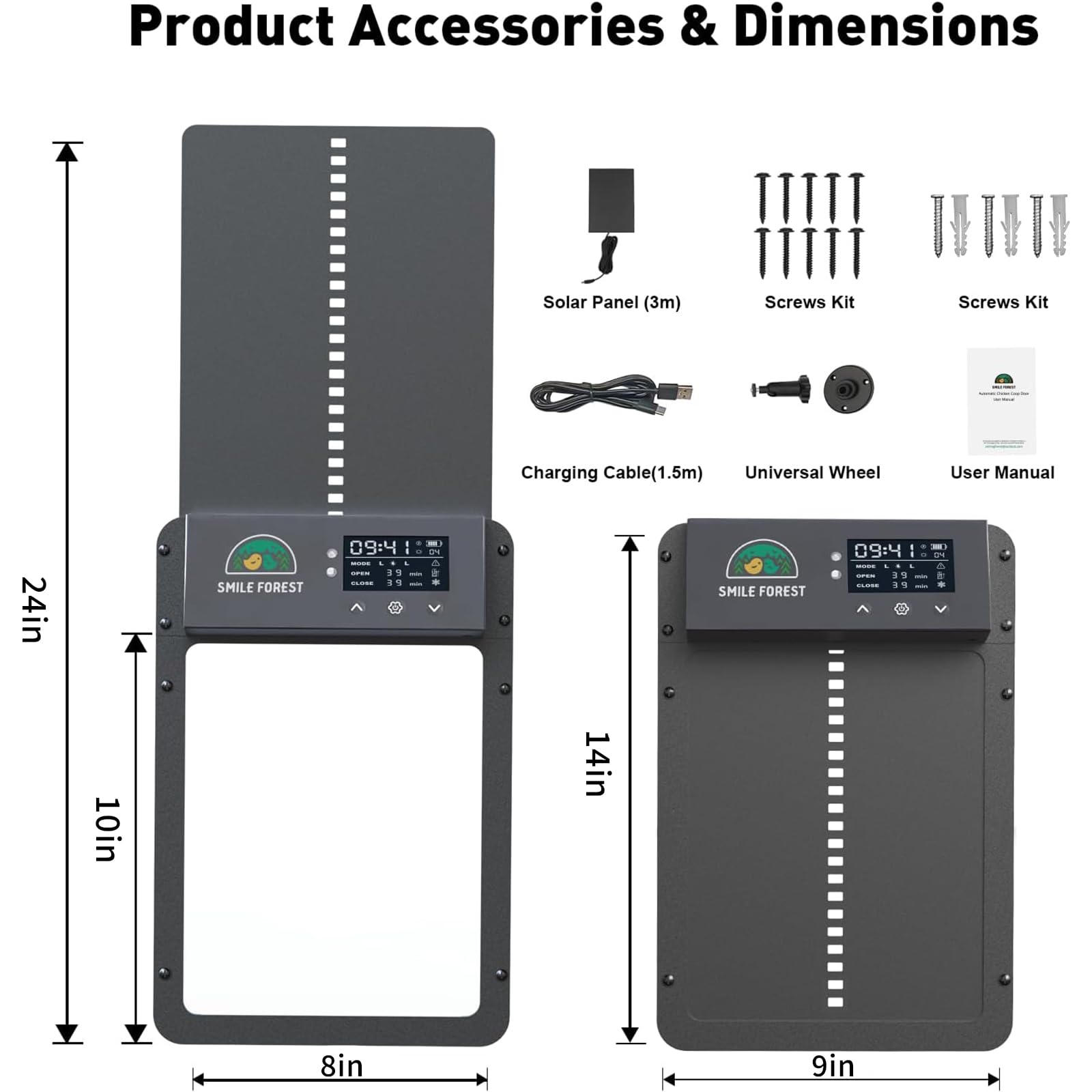 SMILE FOREST door reversing on sensor to prevent bird injury