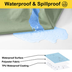 Smiry elastic edge detail keeping the tablecloth secure on windy outdoor days