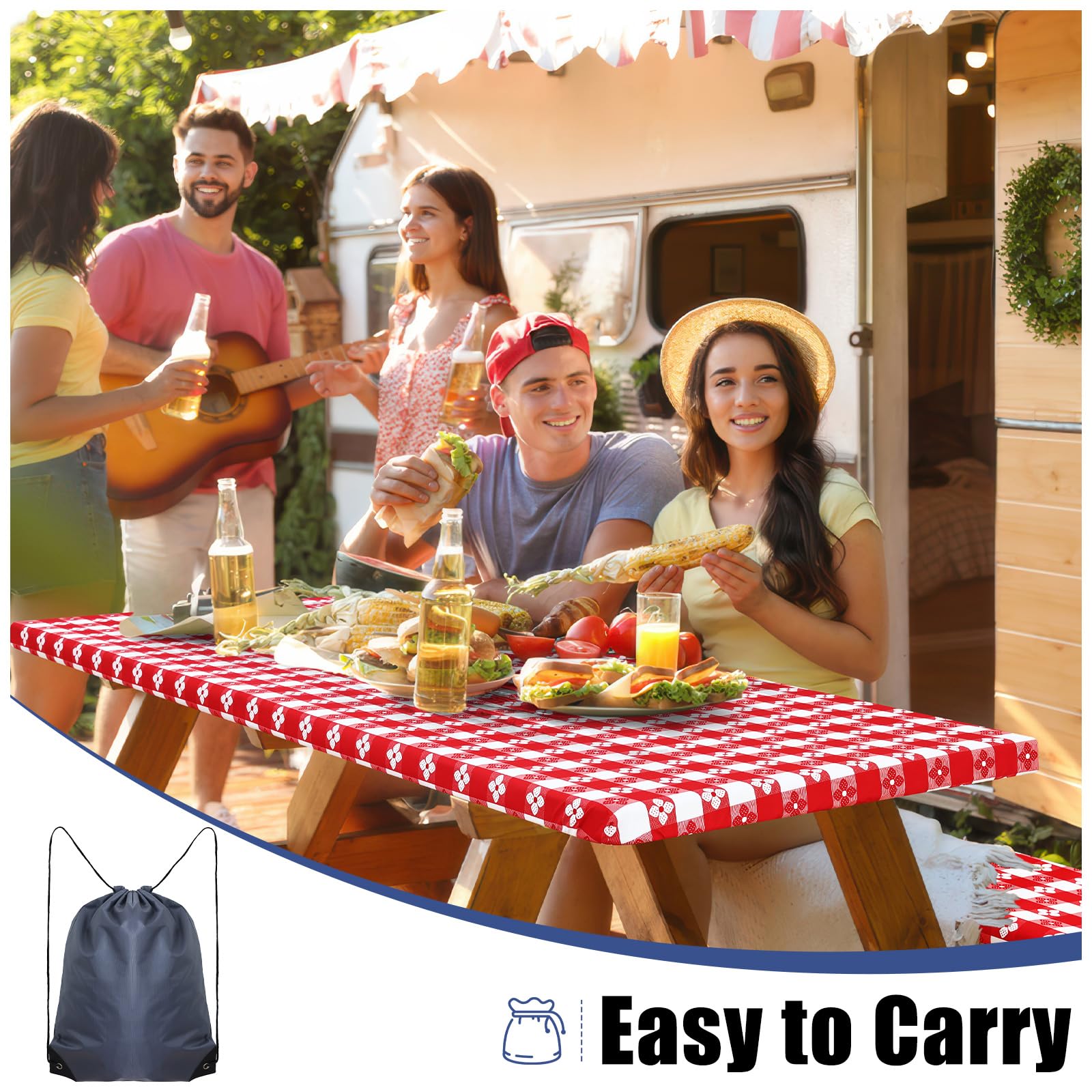 Smiry folded covers packed in drawstring bag for easy transport