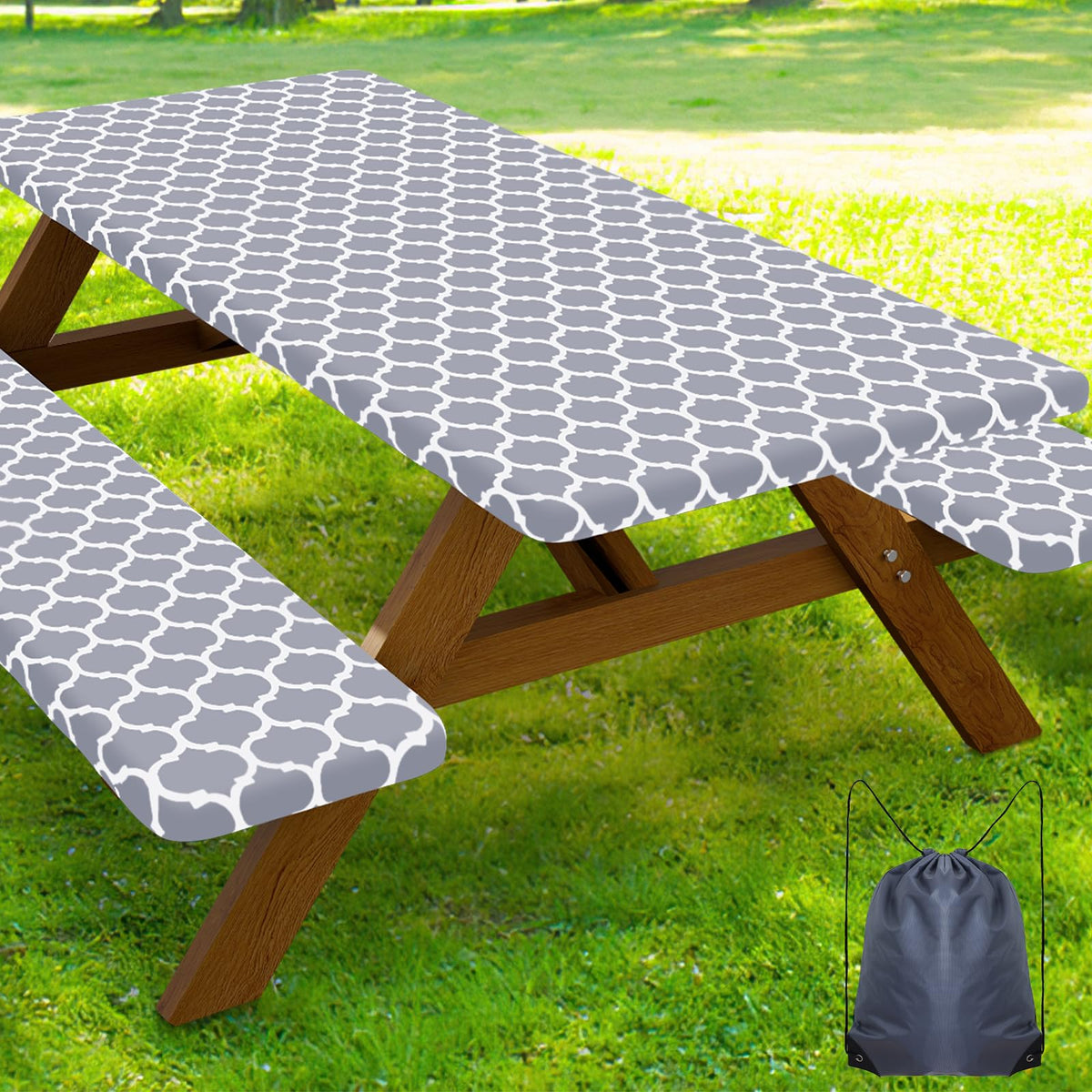 Smiry front view on an 8-foot table showing full protection and neat fit