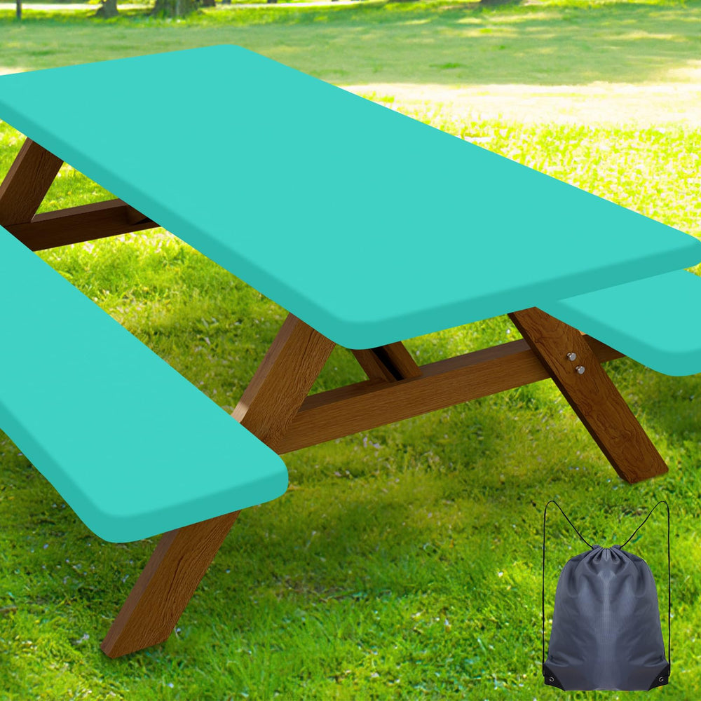 Smiry front view table cover on 8 ft table showing neat fit and protection