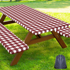 Smiry front view showing fitted table cover protecting table and adding style