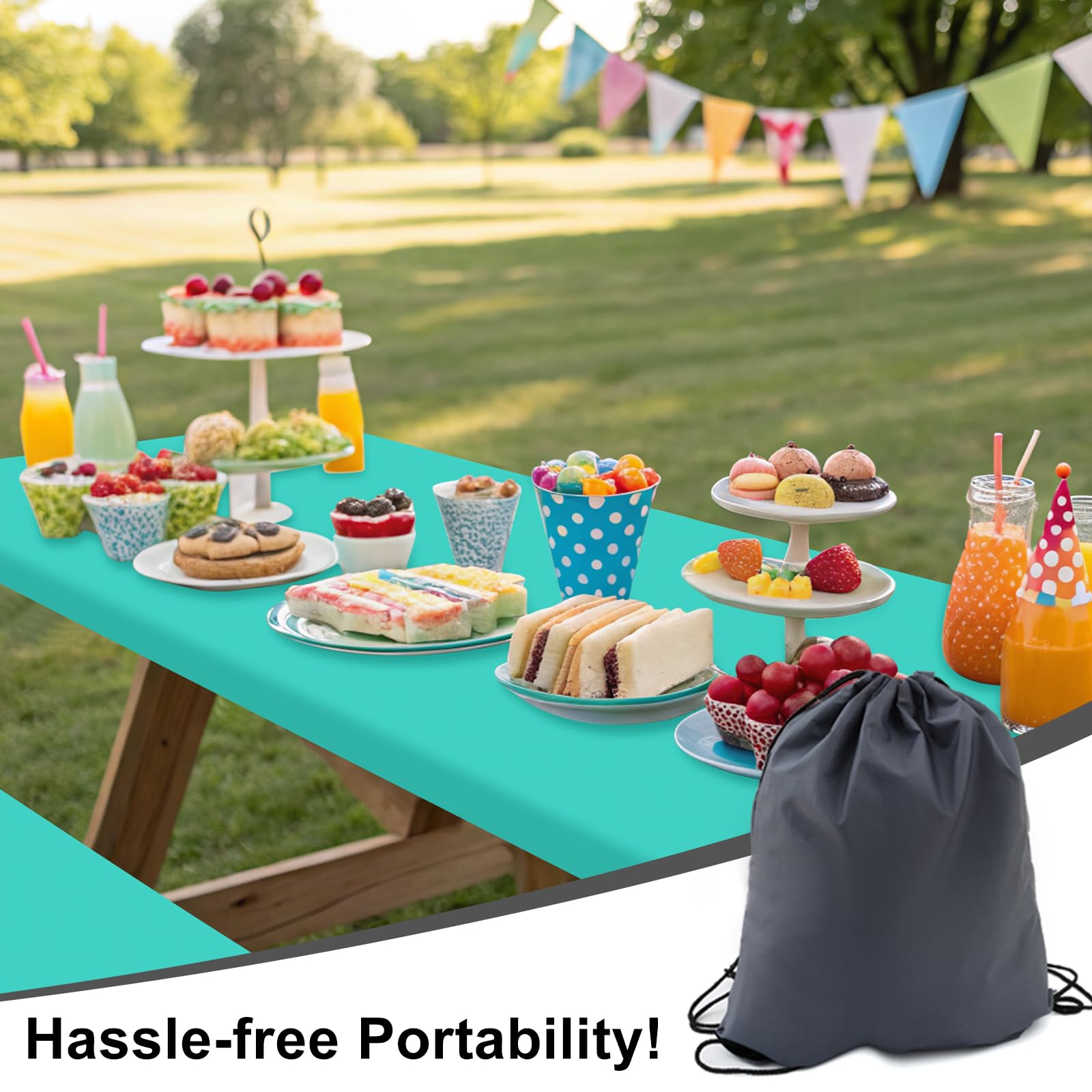 Smiry picnic lifestyle scene outdoors showing durable, elegant table setup