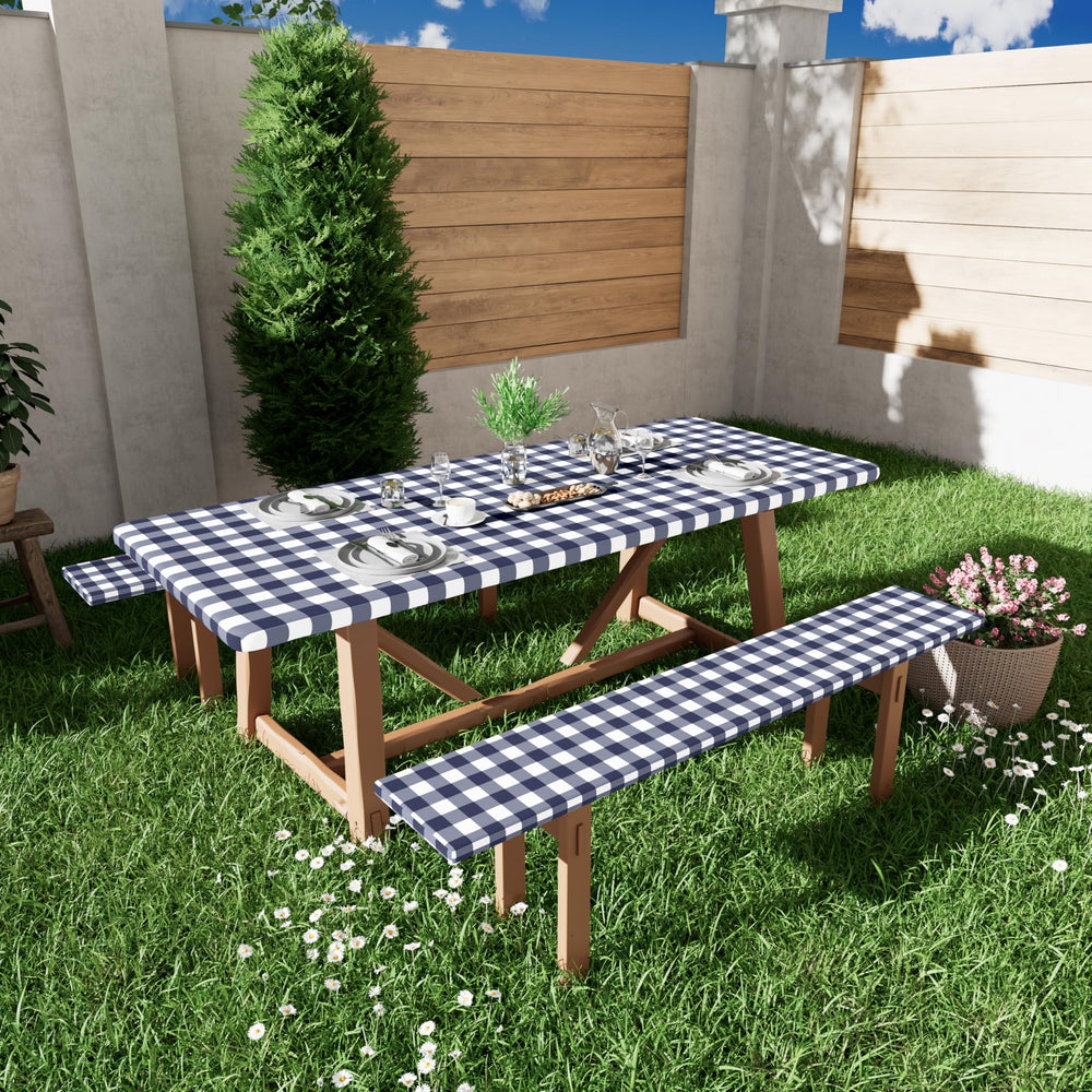 Smiry tablecloth styled at picnic delivering classic buffalo plaid