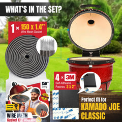 Smoker Chef fiberglass gasket close-up showing heat-resistant texture