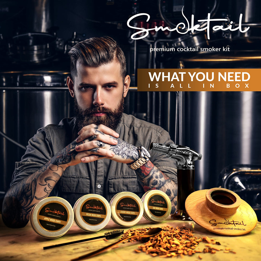 Smoktail kit beside a ruler to show compact size and travel-friendly benefit