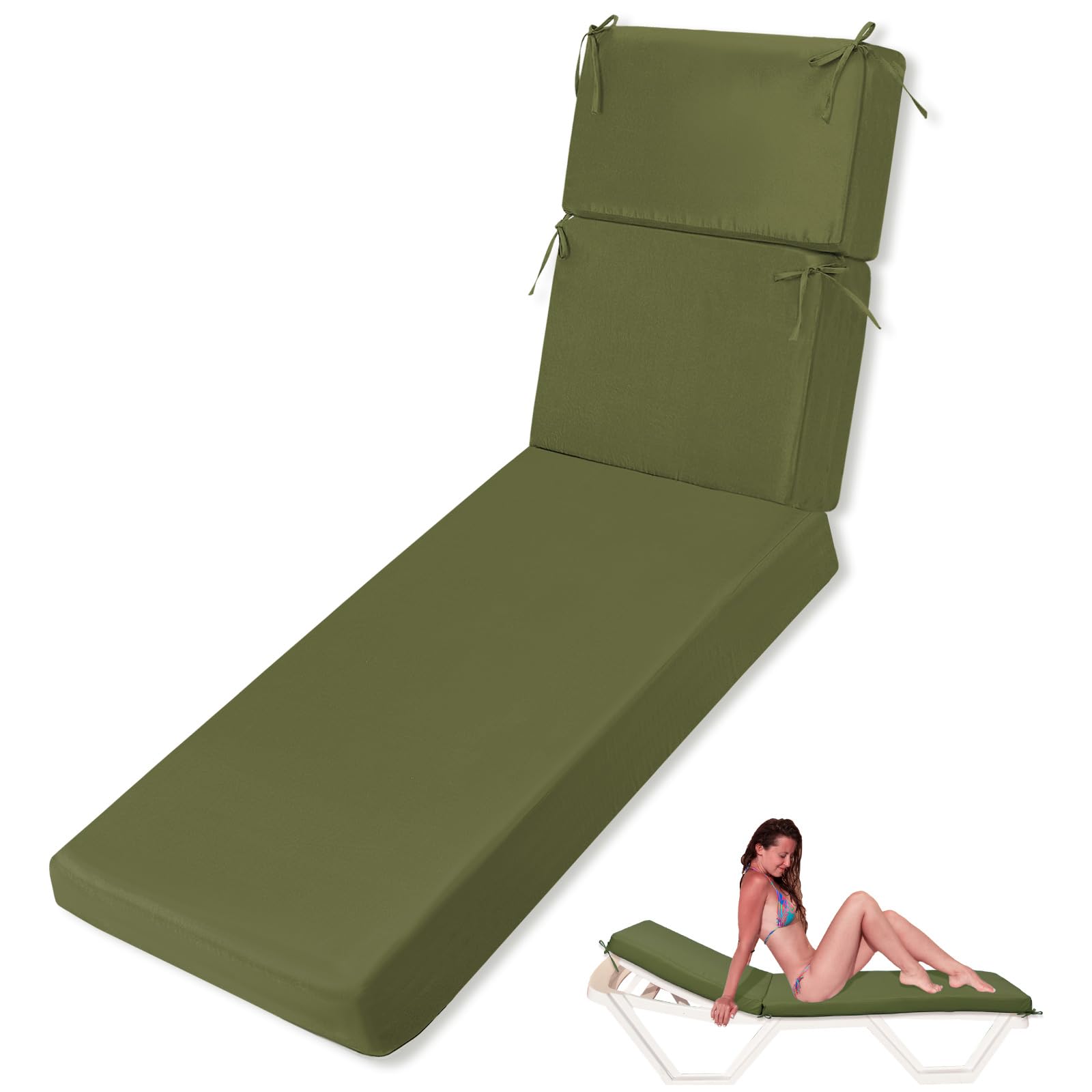 SmoothNovelty front view of Heather Fern Green cushion showing full coverage and style