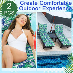 SmoothNovelty cushion on pool lounger in use showing outdoor relaxation benefit