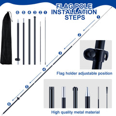 SmoothNovelty flag installed in a driveway guiding visitors and improving curb visibility