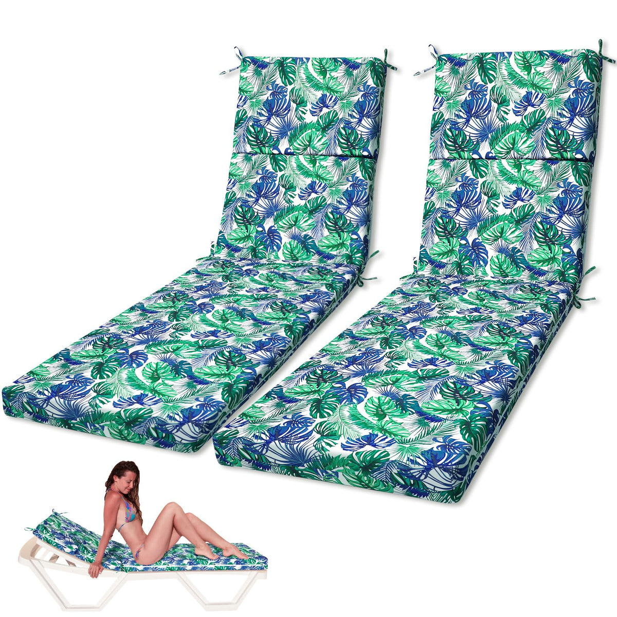 SmoothNovelty front view cushion showing banana leaves pattern and visual comfort benefit