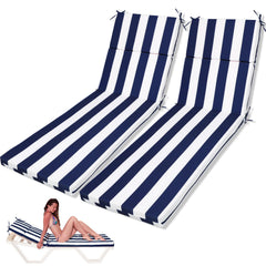 SmoothNovelty front view of striped cushions showing coordinated design and curb appeal