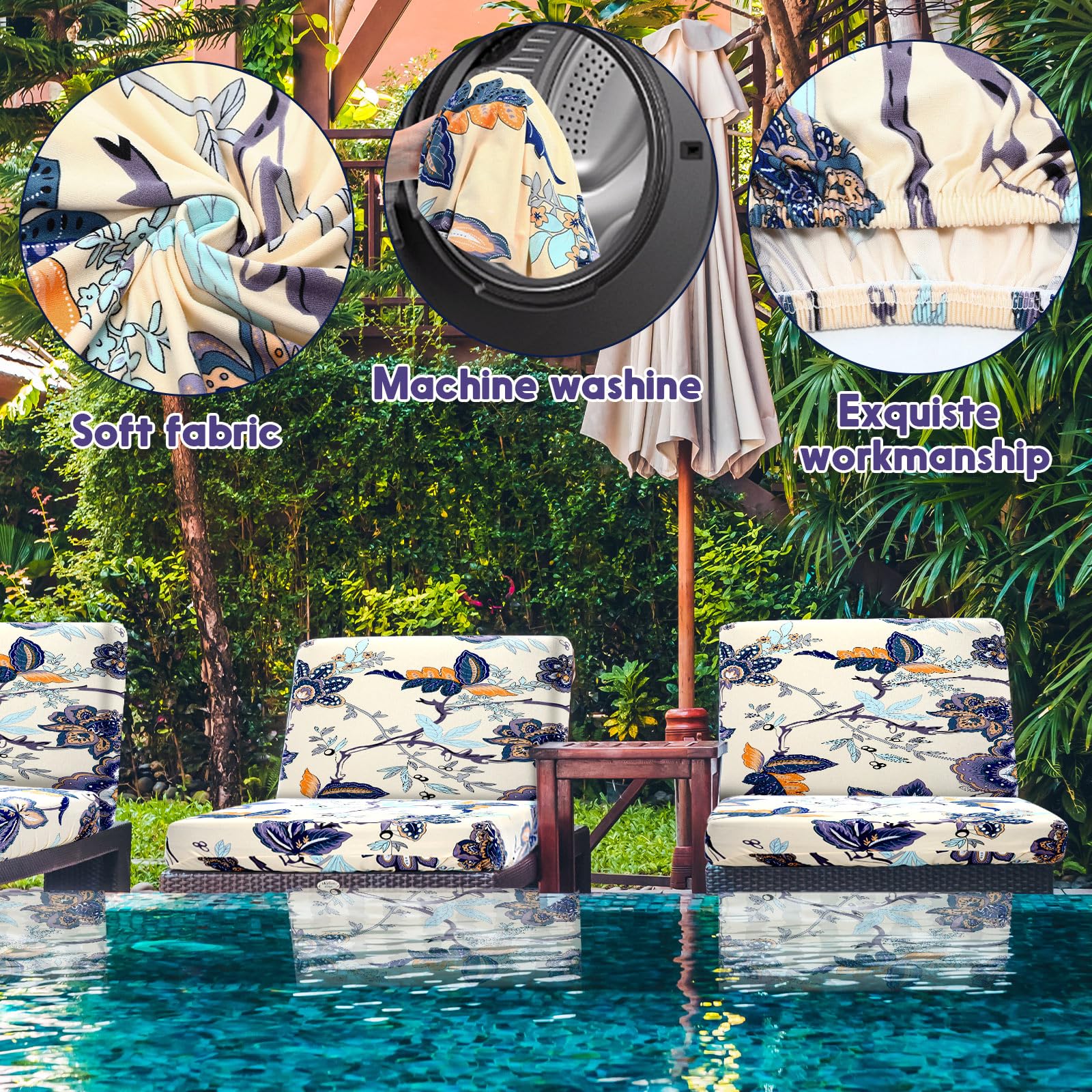 SmoothNovelty covers on matching seat and back cushions showing cohesive styling and protective use
