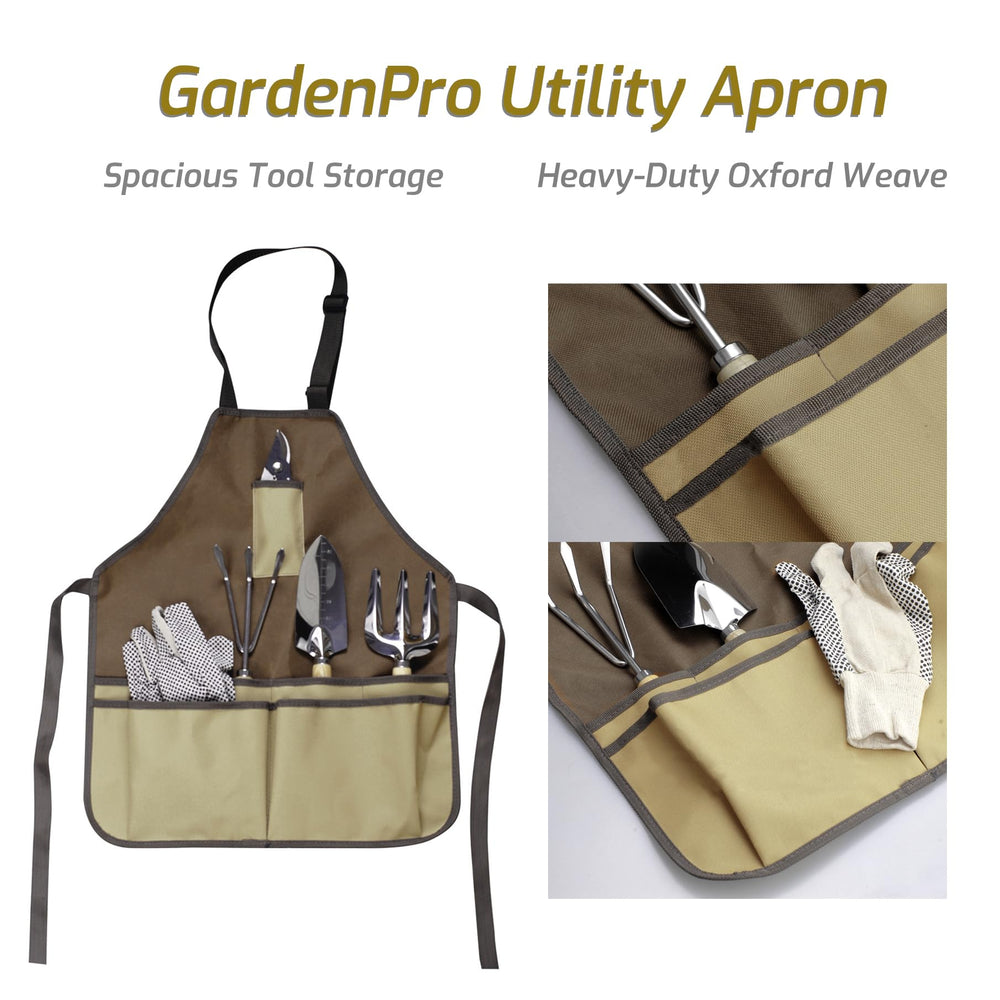 SMOOTHWIND apron and gloves protecting clothes while gardening