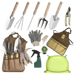 SMOOTHWIND front view of complete garden kit showing organized tools and tote
