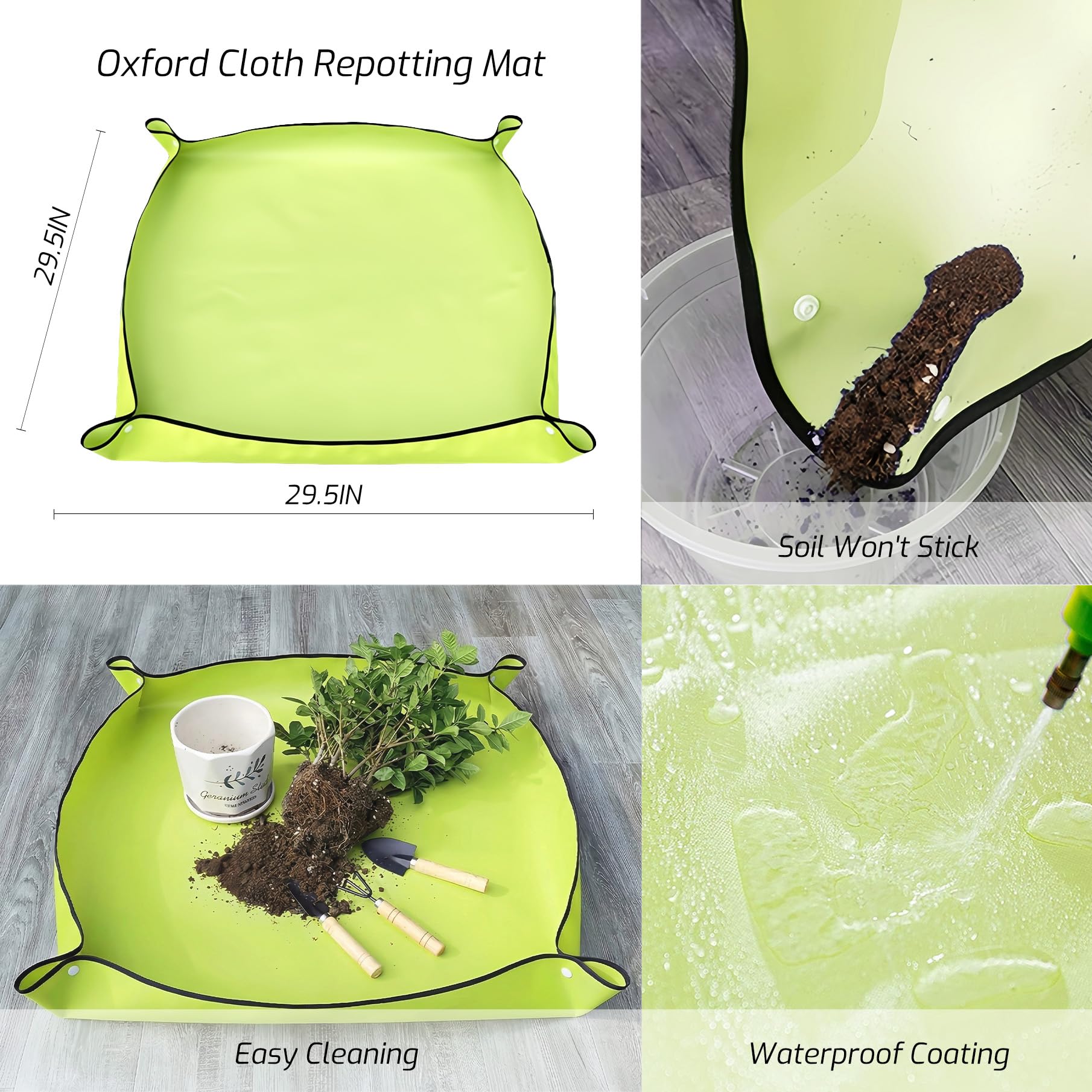 SMOOTHWIND repotting mat containing soil for clean transplanting