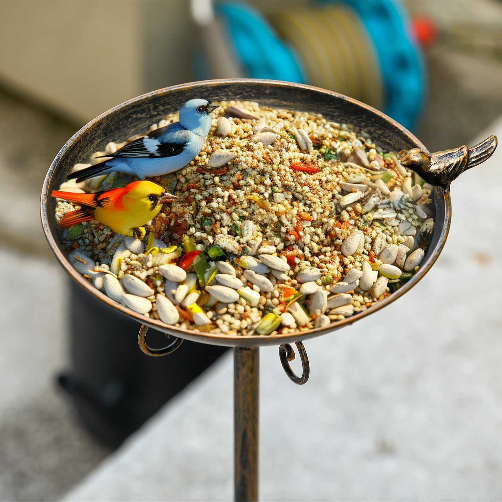 SMQLJXC cast iron base showing weight and sturdy stability for outdoors