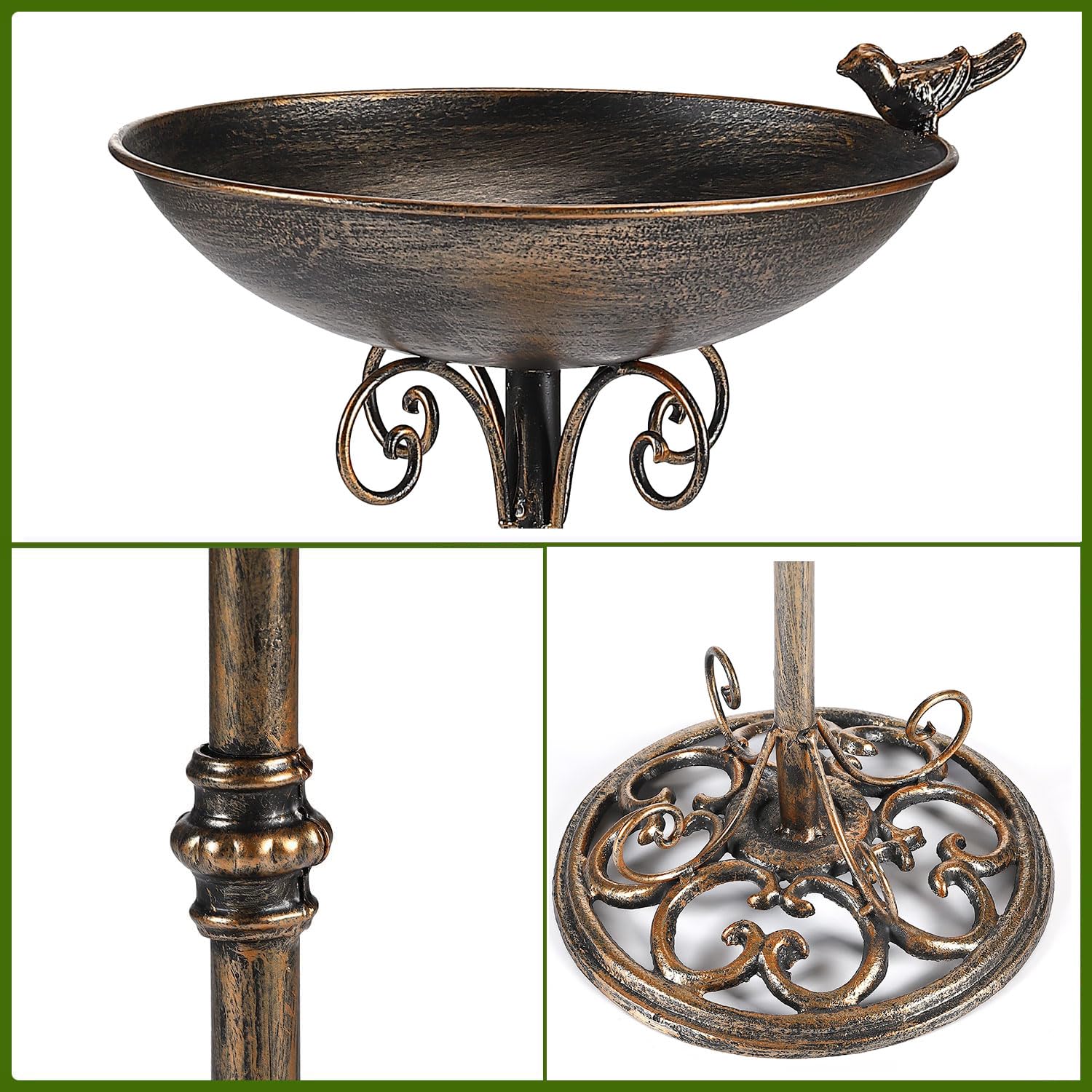 SMQLJXC bird bath in garden setting attracting wildlife and enhancing decor