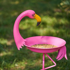 SMQLJXC flamingo placed among flowers showing attraction of birds and decorative benefit