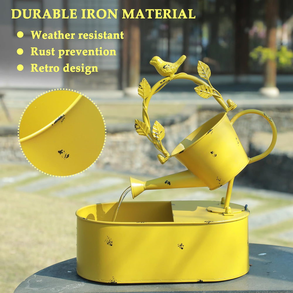 SMQLJXC fountain placed on a patio and garden illustrating decorative integration