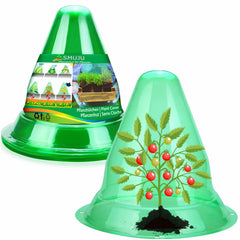 SMUJU front view clear cloche protecting seedlings with sunlight benefit