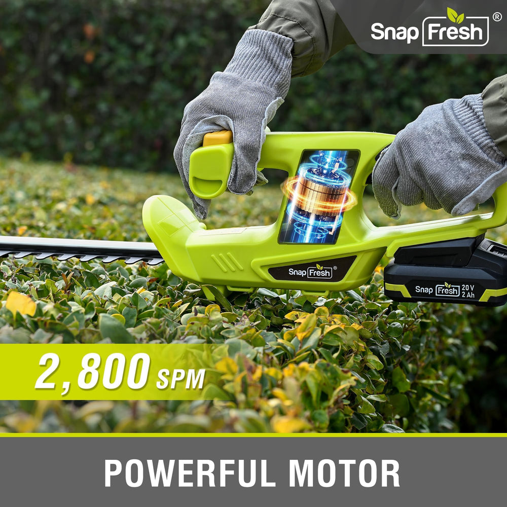 SnapFresh battery and fast charger displayed for quick recharge and extended use