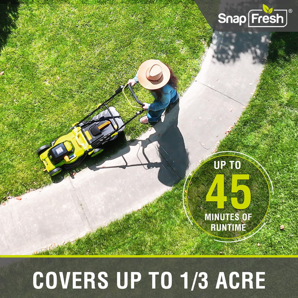 SnapFresh close-up of blade and deck detail, highlighting efficient cutting performance