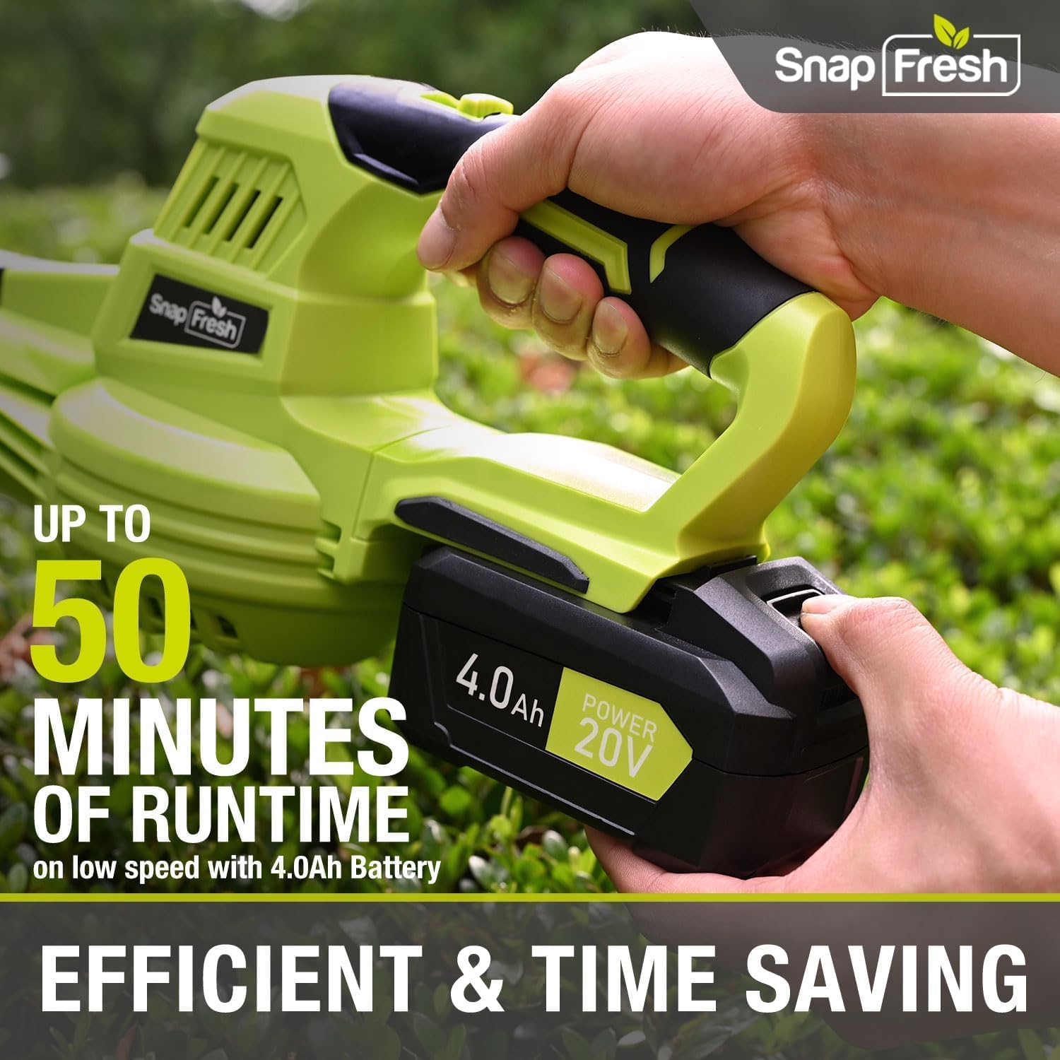 SnapFresh detachable nozzle removed to show targeted airflow and precision benefit