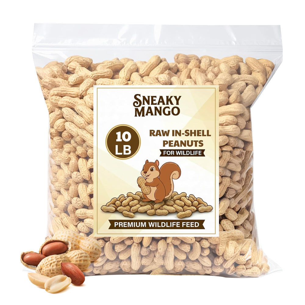Sneaky Mango front packaging showing 10 lb bag and clear labeling for wildlife feed
