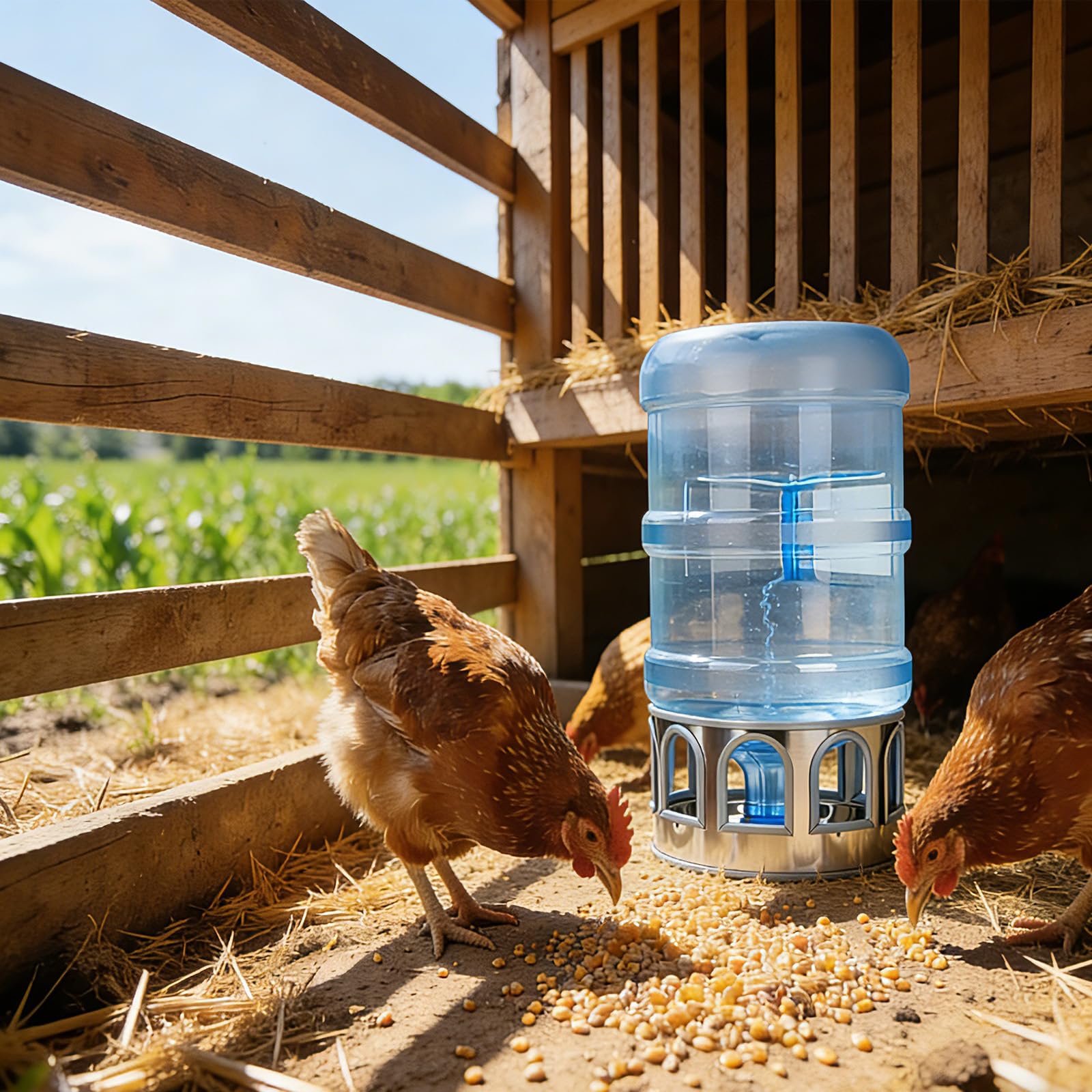 SNMUMU placed in a backyard coop setting demonstrating practical outdoor use and access